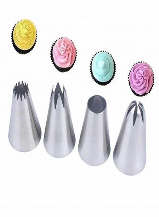 Maghya Decorating Nozzle Set - Premium Stainless Steel Icing Tips for Making Flowers, Swirls & Borders - Professional Baking Tools Kit (9 Nozzle Set) - Image 4